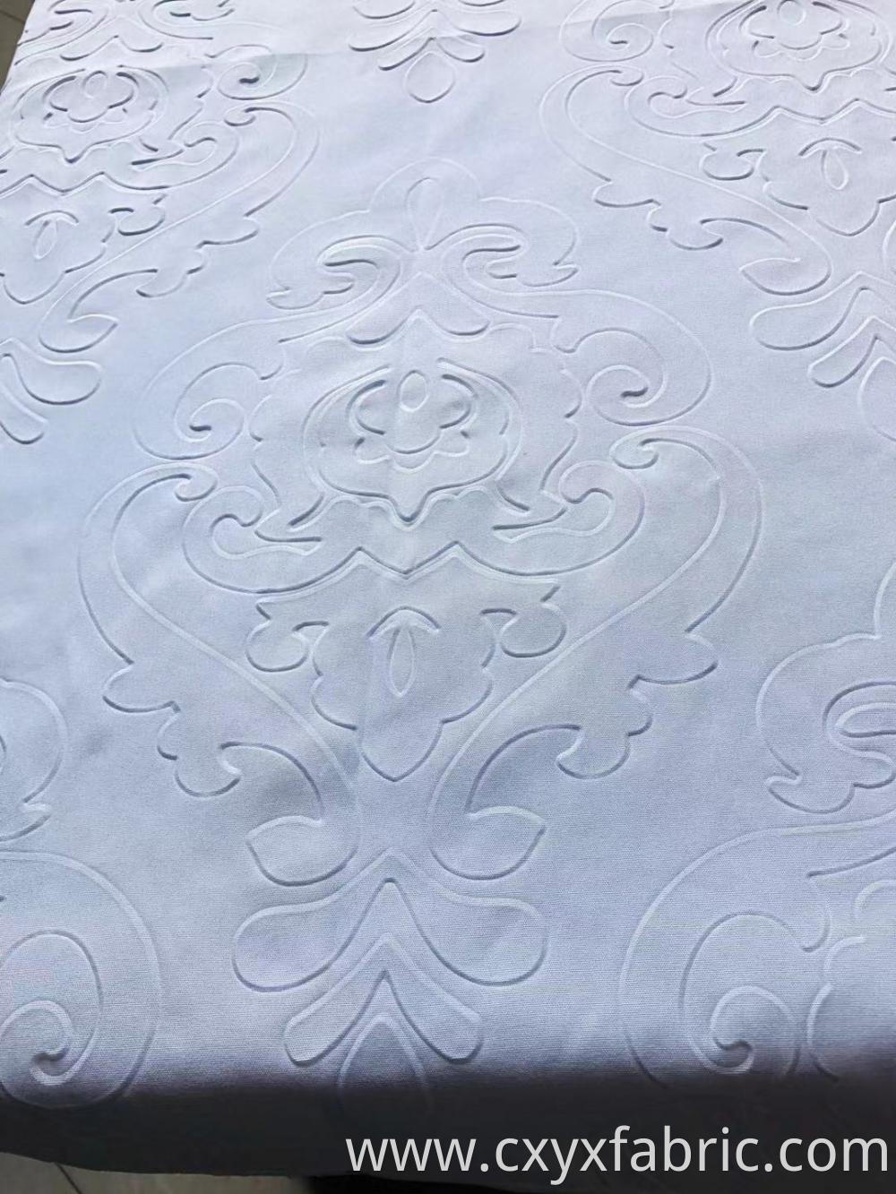 White 3d Emboss Fabric